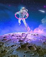 Astronaut Flying In Space Paint By Numbers.jpeg