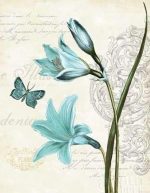 Blue Butterfly And Flowers Paint By Numbers.jpeg