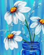 Daisies In Blue Jar Paint By Numbers.jpeg