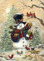 Snowman And Cardinals Paint By Numbers.jpeg